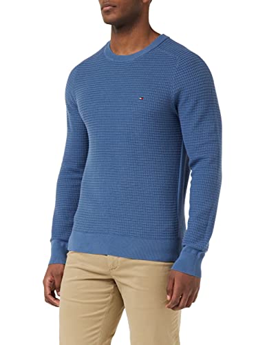 Tommy Hilfiger Herren Pullover ohne Kapuze, Blau (Blue Coast), XL