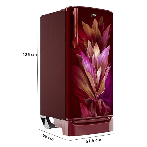 Image of Godrej 180 L 3 Star Direct Cool Turbo Cooling Technology With Upto 24 Days farm Freshness Single Door Refrigerator (RD ERIOPLS 205C THF AZ WN, Azure Wine)