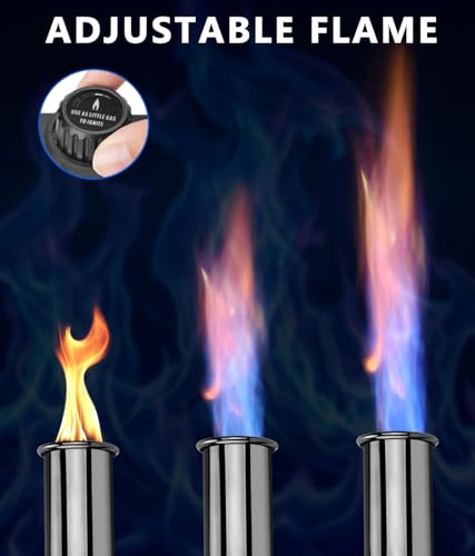 Image of Powerful Propane Torch with Detachable Design, Kitchen Blow Torch Gun with Adjustable Flame, Torch Burner Flamethrower for BBQ, Charcoal Lighter, Campfire, Weeding (Tank Not Included)