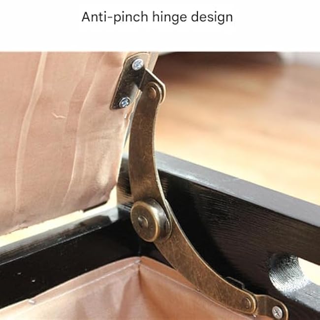 Storage Organizer Box with Lid, Handmade Woven Wicker Storage Trunks Chest with Lid, End of The Bed Store Ottoman Bench, Rattan Foot Rest Stool for Living Room, Bedroom (Natural, 20 * 14.2 * 15.7in)