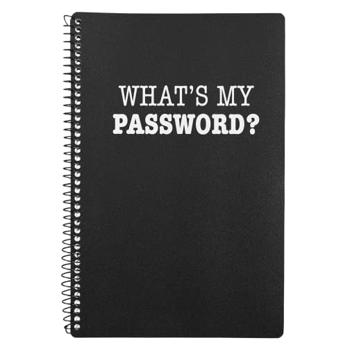 Iconikal 'What's My Password? Password Organizer, 8x5-Inch, 102 Pages, 306 Logins, Ring-Bound, WiFi Notes