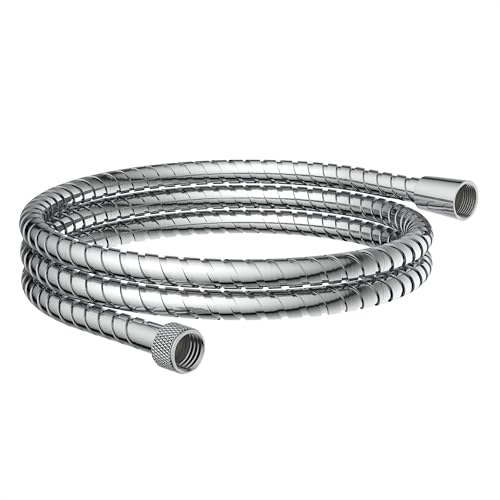 EISL Duschschlauch 1,75m Edelstahl, mit extra Knickschutz, Universal Brauseschlauch 175cm für die Dusche, Chrom JM175MKCRPLUS