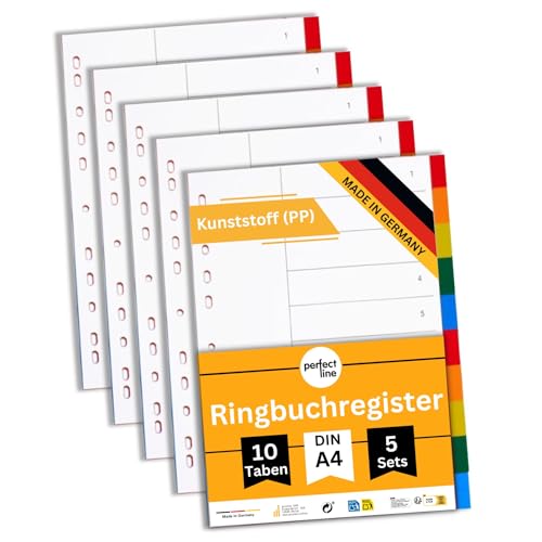 perfect line - Ordner-Register DIN-A4 aus Kunststoff (PP...
