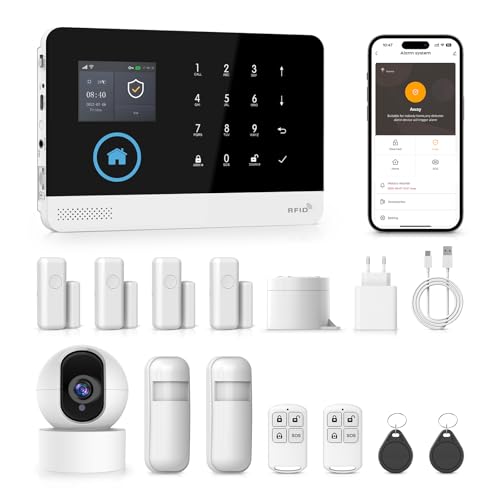 Système d'alarme Maison sans Fil 4G avec Camera,Alarme...