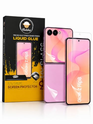 Image of BLACKSHEEP Matte Screen Protector for Samsung Galaxy Z Flip 8 5G (Pack of 1) Membrane Case Friendly Full Edge to Edge Screen Coverage & Installation Kit