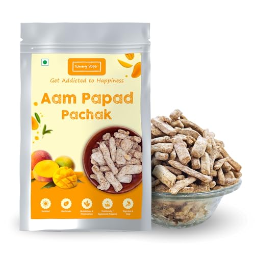 Image of Tummy Pops | Aam Papad Khatta Meetha Pachak - 950gm Pouch | After Meal Digestives Mukhwas Mouth Fresheners, Handmade & Sun-dried Chatpata Aam Papad Mango Slices | Hygienically Prepared & Packed