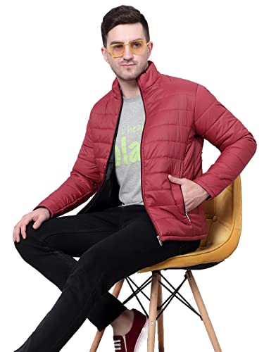 Image of KOTTY Men's Nylon Regular Solid Stylish Designed for Comfort and Warmth Puffer Jacket