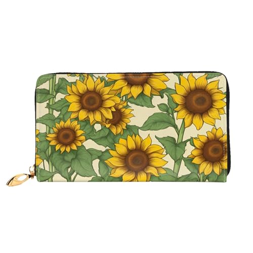 Portefeuille long cuir tournesol femme : résolvez le manque de place
