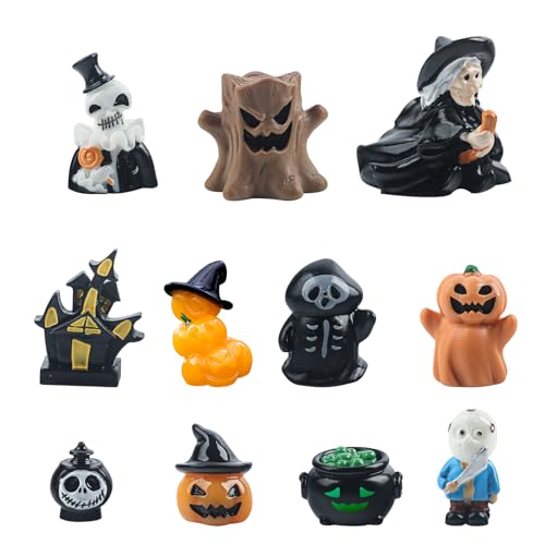 Ornamenti Miniatura Di Halloween, Halloween Mini Ornamenti In Resina, Decorazione In Resina Di Halloween Zucca Fantasma Strega Mietitrice, Per Giardino Bonsai Globi Di Neve Decorazione Da Tavolo