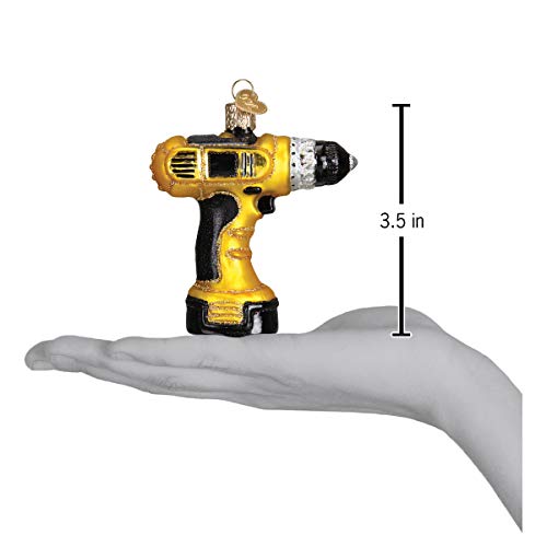 Old World Christmas Ornaments: Contractor Tools Glass Blown Ornaments For Christmas Tree, Power Drill #TOP4