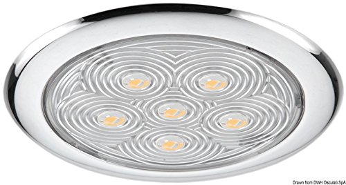 Plafonnier avec 6 LED Blanc OSCULATI pour remplacer un éclairage de bateau faiblard