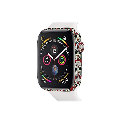 MightySkins Skin Compatible with Apple Watch Series 4 & 5 & 6 44mm - Sugar Skull Protective, Durable, and Unique Vinyl Decal Wrap Cover Easy to Apply, Remove, and Change Styles Made in The USA