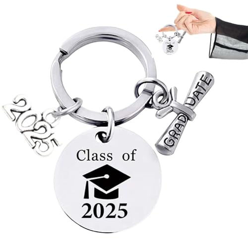 Llavero de Graduación, Regalo de Graduación para Amigos, Lavero de Acero Inoxidable para la Clase de 2023 Graduación de la Universidad, Estudiante de Secundaria
