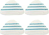 Oupdate 4 Pièces Housses Lingettes pour Silvercrest Balai Vapeur Steam, Vapeur en Microfibre pour Silvercrest Lidl Accessoire, Mop PadsTriangle pour Nettoyeur Vapeur Hot Spray, Lavables en Machine