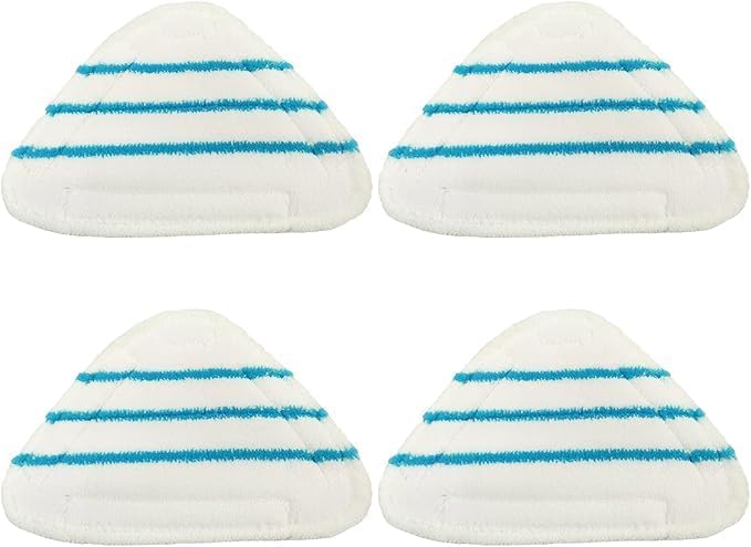 Oupdate 4 Pièces Housses Lingettes pour Silvercrest Balai Vapeur Steam, Vapeur en Microfibre pour Silvercrest Lidl Accessoire, Mop PadsTriangle pour Nettoyeur...