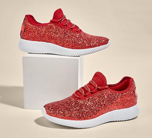 Image of K KIP WOK Fashion Glitter Sneakers for Womens Silp On Running Shoes Lightweigt Tennis Walking Sneakers
