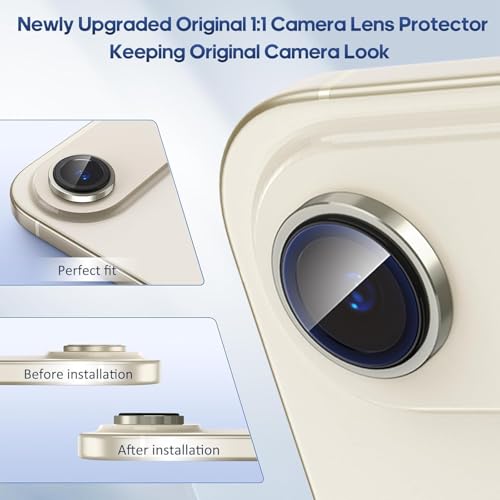 Image of CLITZ for iPhone 17 Air Camera Lens Protector Original Individual Lens Screen Protector | 9H Hardness, Scratch-Resistant, Case Friendly (Gold)