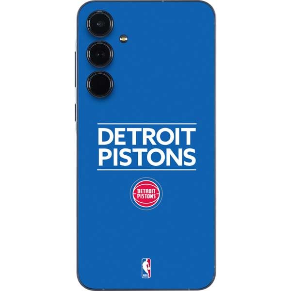 Skinit Decal Phone Skin Compatible with Galaxy A36 5G - Officially Licensed NBA Detroit Pistons Standard - Blue Design