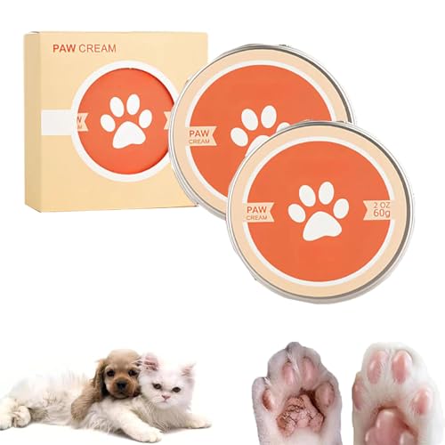 Pets Paw Ointment, Paw Cream for Cracked Dog Paws, Cat Paw Balm Cat Cream, Hidrata y Calma Las Patas y Codos Irritados, Protege de Grietas y Heridas (2pcs)