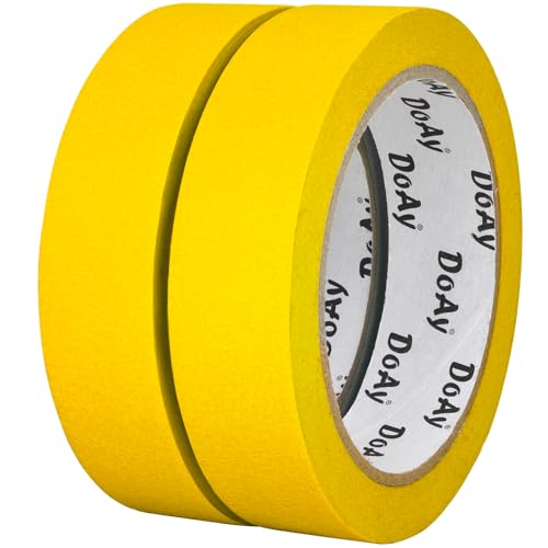 2 Pack Yellow Painters Tape - 1 Inch Wide