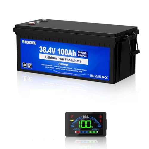 DC HOUSE 36V 100AH Golf Cart Lithium Battery with Switch, 150A(200A)...