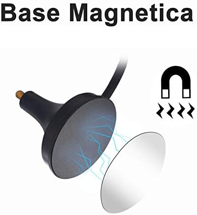433MHz 5dbi WiFi Antenna SMA Male Plug Aerial Flexible with Magnetic Base For Car Vehicle Mounte Digital Homematic CCU2 CC1101 Ham Radio (Antenna with SMA Female to U.FL IPX IPEX 1.13 Cable)