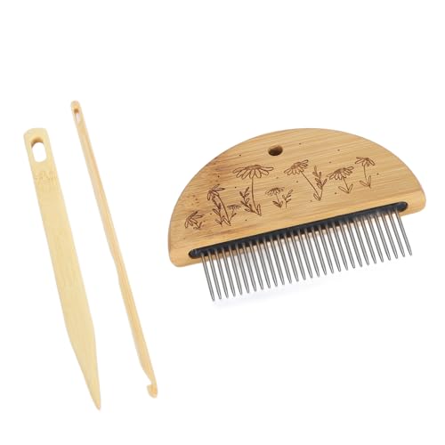 Naroote - Naroote Peigne à Métier à Tisser en Bois, Kit de Peigne élégant Léger Léger Portable pour Faire de l'artisanat de Bricolage (Type 2)