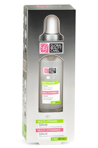 Global Beauty Care Multi-Vitamin Facial Serum, Hydrating Face Serum with Niacinamide & Vitamins B, C...