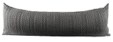 Yaertun Super Soft Body Pillow Cover/Pillowcases 21"x54" with Hidden Zipper Closure (Grey, Body Pill