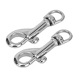2Pcs 65mm Single Ended Bolts Hook 316 Stainless Steel Bolts Snap Rotating Hooks Industrial Hardware