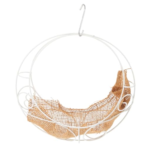 Toddmomy Panier à Fleurs Fer avec Panier Suspendu pour Plantes Succulentes Design Forme De Lune Décoration Intérieure Et Extérieure Installation Facile