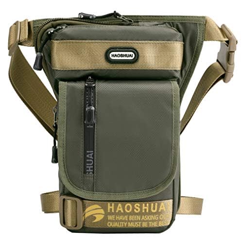 Nylon Drop Leg Bag Hiking Waist Pack for Men Women Tactical Motorcycle Bike Cycling Riding Travel Outdoor Sports Fanny Pouch