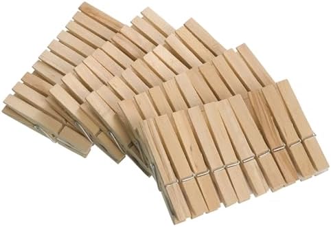 WENKO Klamerki, Spinacze do Prania 7 cm, 50 Sztuk, Naturalny