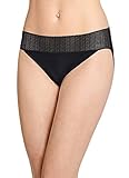Jockey Women's Underwear Soft Touch Lace Modal String Bikini, Black, m