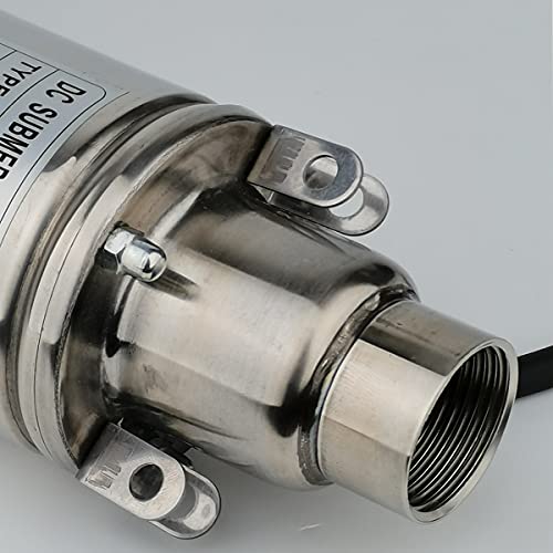 Zyiy 260W Stainless Steel Water Pump Deep Well Pump 24V Dc Solar Submersible Well Pump 3Inch Tube Stainless Steel Shell Deep Well Pumps 1Inch Outlet Lift 53M Agricultural Irrigation Garden Home #TOP2