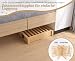 Pshelfy Hundeabsperrgitter aus Holz 5 Paneelen 58cm Höhe - Freistehend & Faltbar, 360° Drehbar für Tür, Treppe, Flur als Welpen-Gitter & Kinderschutzgitter (BxH: 292 cm x 58 cm, Naturholz)