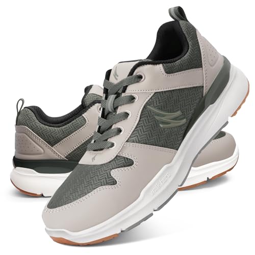 Image of Walking Shoes for Men with Arch Support - Orthopedic Comfortable Sneakers for Plantar Fasciitis - Breathable Non Slip Shoes for Flat Feet & Pain Relief