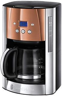 Russell Hobbs Luna Filter Coffee Maker 1.8 Litre Programmable Coffee Machine with Timer and Auto Keep Warm, Copper, 24320
