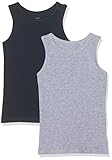 Unterhemden, basic, 2er Pack NAME IT Baby Jungen Nmmtank Top 2p Grey Melange Noos Unterhemd, Mehrfarbig (Grey Melange Grey Melange), 104 Hertsellergr e EU