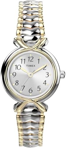 ساعت مچی زنانه Timex مدل T21854 با بند استیل دو رنگ