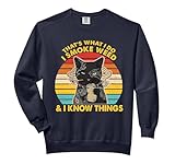 That What I Do I Smoke Weed And I Know Thing Cat Tattoo Comfort Colors Adult Sweatshirt