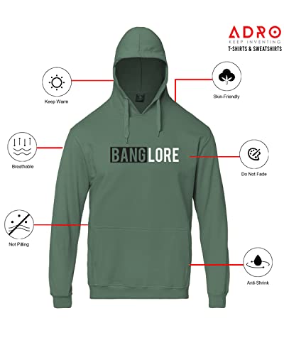 Image of ADRO Men's Cotton Hooded Sweatshirt