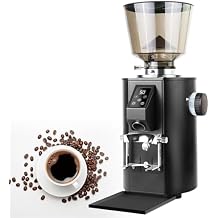 Espresso Coffee Grinder,Grinding Flat Burr Coffee Machine,Touchscreen Control, 9 Grind Settings, 64mm Flat Burr, Quantitative Fully Automatic,for Coffee Shops Black