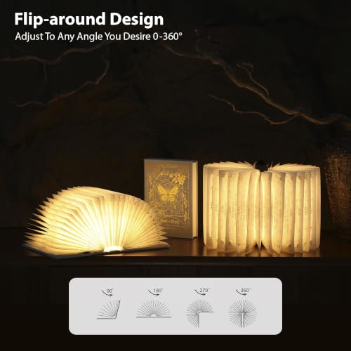 ZBOLE Folding Truth Book Lamp, Book Lover Gift, Bookshelf Light, Paper Lamp — view 2