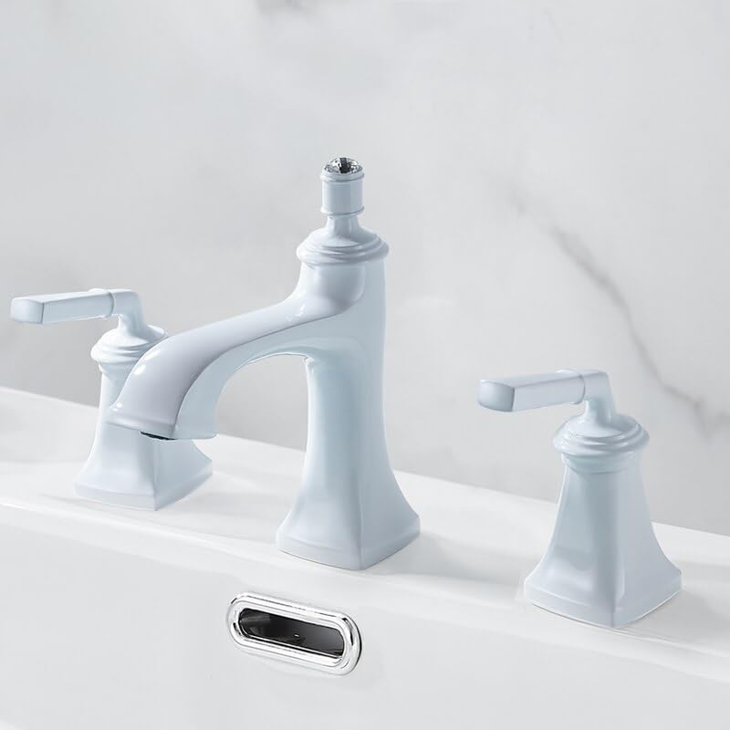 Mélangeur chaud et froid 3 trous style luxe en laiton pour vasque de bain