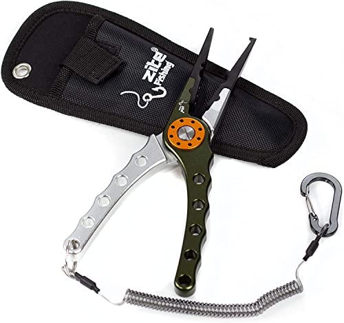 Foto von Zite Fishing Multi-Angelzange + Fischtöter als Angelwerkzeug-Set - Multitool Zange Angeln & Aluminium Totschläger für Fische