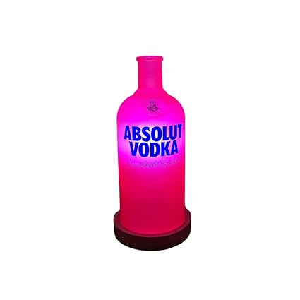 Kavi The Poetry-Art Project in2191av Vodka Bottle Lamp (Pink)