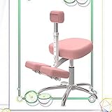 Ergonomie Fauler Stuhl Ergonomischer Kniestuhl Verstellbarer Hocker Schmerzen lindern Rücken, Verbesserung der Körperhaltung, Geeignet for Kinder (1.1-1.4m) ( Color : Pink , Size : Without pedals )