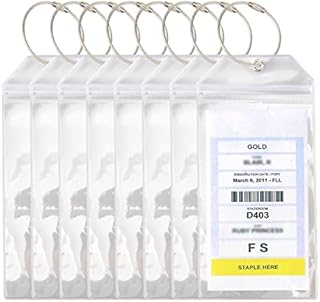 Temlum 8 Pcs Cruise Luggage Tags Holder with Zip Seal & Steel Loops, Waterproof Clear Luggage Tags Cruise Accessories (19.2 x 8.9 cm)