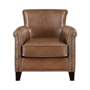 Lexicontopgraingenuineleatherchairaccentchairsforlivingroomwithsolidwoodframerolledarmrestnailheadtrimcomfyreadingchairforbedroomofficewaitingroomcognac Urban Country Home Decor Lexicon top grain genuine leather chair accent chairs for living room with solid wood frame rolled armrest nailhead trim comfy reading chair for bedroom office waiting room cognac urban country home decor